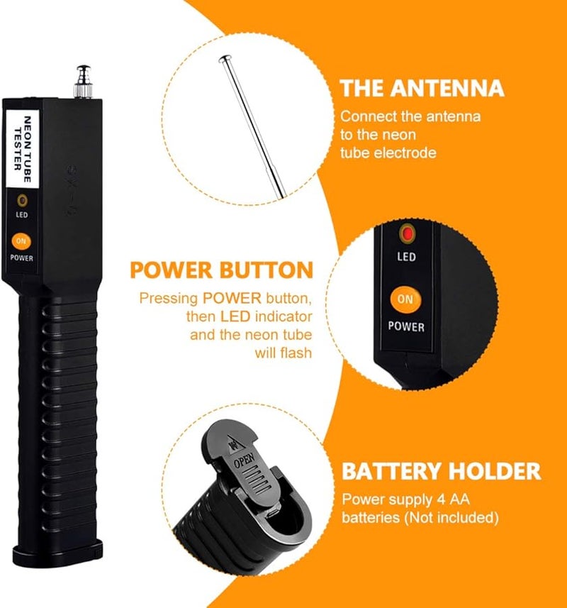 Portable Neon Light Tester Voltage Detector For T4 T5 Tubes Handheld Leak Detector - Image 3